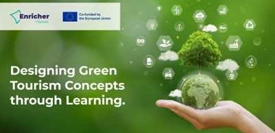 hand with green earth and tree symbolizing green transition